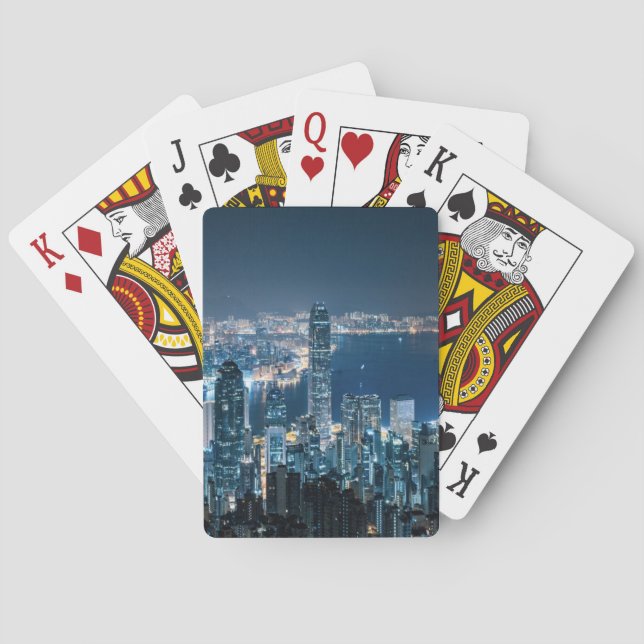 Baraja De Cartas Línea costera | Isla de Hong Kong, Asia (Reverso)