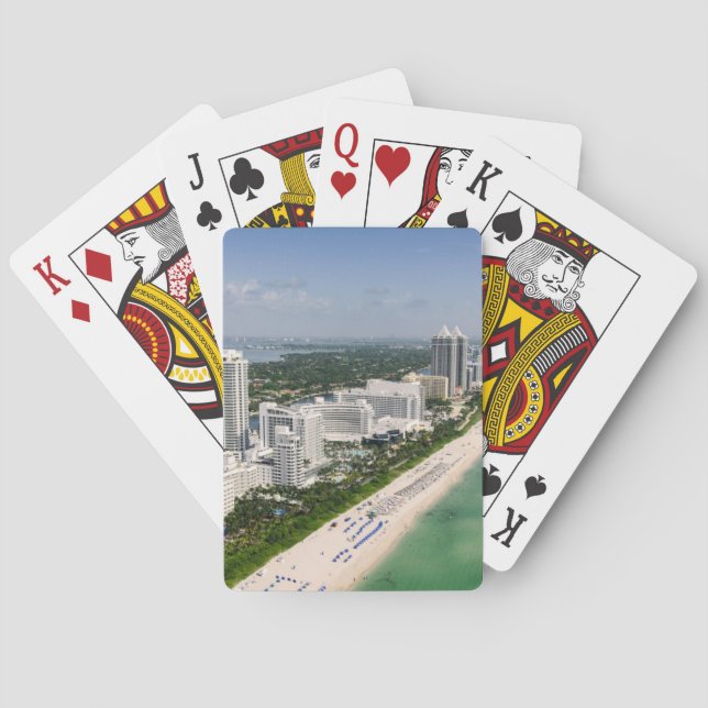 Baraja De Cartas Línea costera | Urban Beach, Miami, Florida (Reverso)