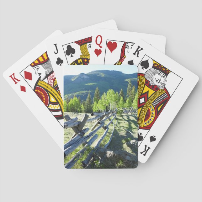 Baraja De Cartas Línea de madera (Reverso)