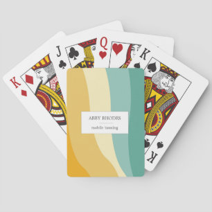 Baraja De Cartas Líneas de onda coloridas personalizadas