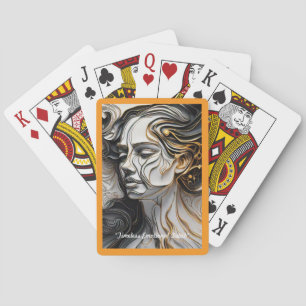Baraja De Cartas "Líneas emotivas de oro"
