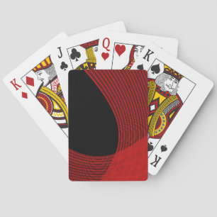 Baraja De Cartas Líneas modernas rojo y negro