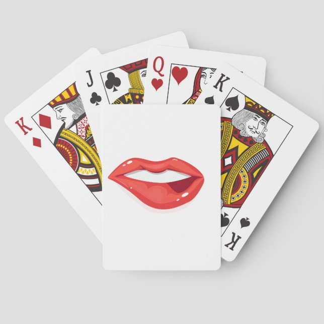 Baraja De Cartas Lips para mujeres (Reverso)