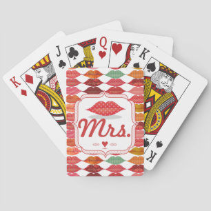 Baraja De Cartas Lips Sra Hipster Vintage Retro Bride