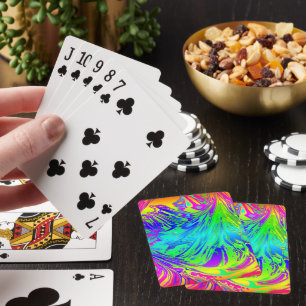 Baraja De Cartas Líquido Arcoiris Esplandor Abstracto