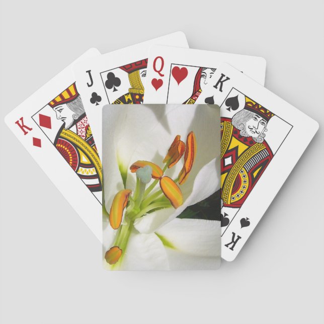 Baraja De Cartas Lirio blanco (Reverso)