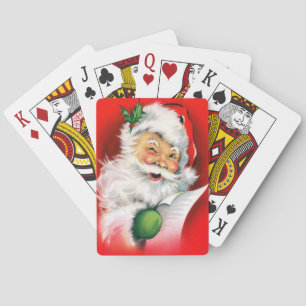 Baraja De Cartas Lista de Navidades de Winking Santa