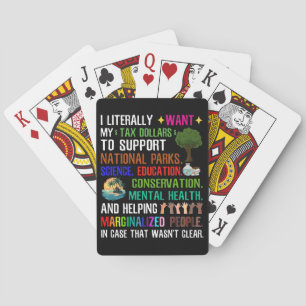 Baraja De Cartas Literalmente Quiero Mis Dólares De Impuestos