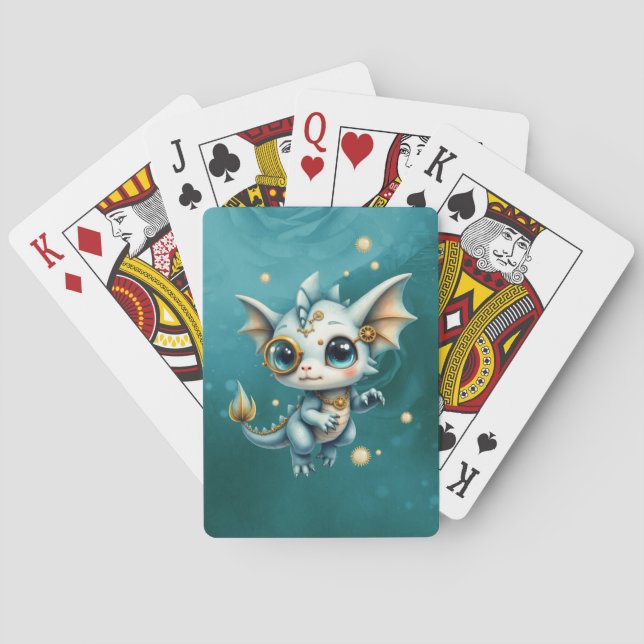 Baraja De Cartas Little Steam Dragon – Professional Chaos Engineer. (Reverso)