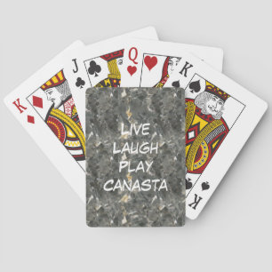 Baraja De Cartas Live Laugh Play Canasta