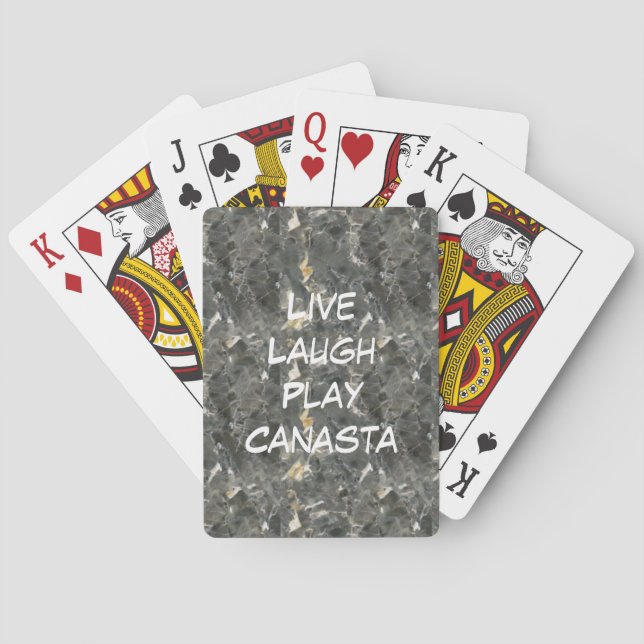 Baraja De Cartas Live Laugh Play Canasta (Reverso)