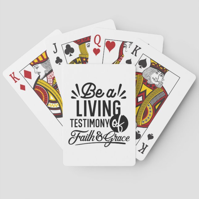 Baraja De Cartas Living Testimony Bible Quote Christian Motivation (Reverso)