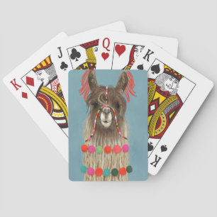 Baraja De Cartas Llama adornada - Brown