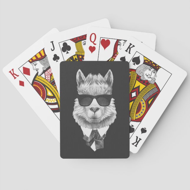 Baraja De Cartas Llama con clase (Reverso)