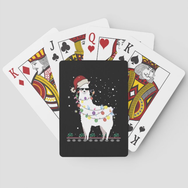 Baraja De Cartas Llama navidades (Reverso)