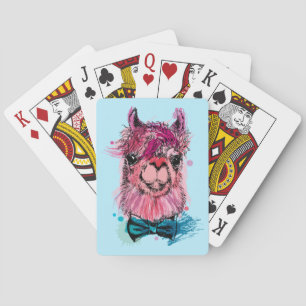 Baraja De Cartas Llama rosada cuta