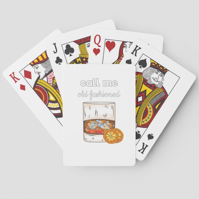 Baraja De Cartas Llámame viejo de moda (Reverso)