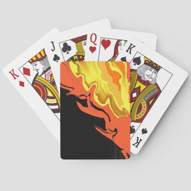 Baraja De Cartas Llamas de noche (Reverso)