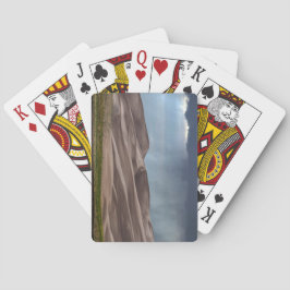 Baraja De Cartas Lluvia en las grandes dunas de arena