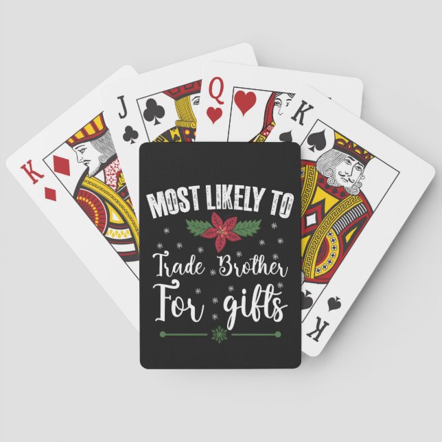 Baraja De Cartas Lo Más Probable Es Comerciar Con Hermanos Por Navi (Reverso)