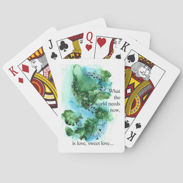 Baraja De Cartas Lo que el mundo necesita ahora, es amor, amor... (Reverso)