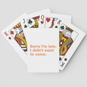 Baraja De Cartas lo siento, tarde, cita, divertido, ansiedad, perez