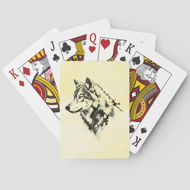 Baraja De Cartas Lobo (Reverso)