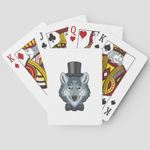 Baraja De Cartas Lobo como novio con lazo