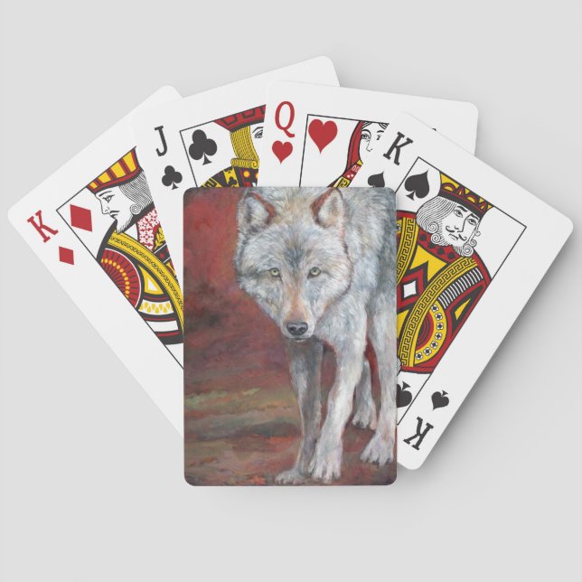 Baraja De Cartas Lobo de acecho (Reverso)