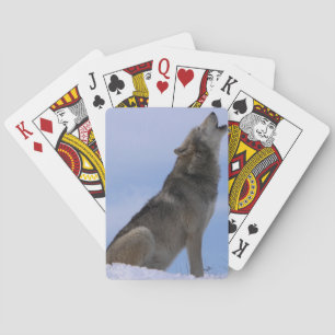 Baraja De Cartas Lobo de madera de Alaska