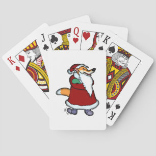 Baraja De Cartas Lobo en la ropa de Papá Noel