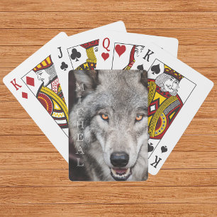 Baraja De Cartas Lobo  Foto  Nombre personalizado  