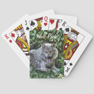 Baraja De Cartas Lobo gris en reposo 3 regalo de vida silvestre
