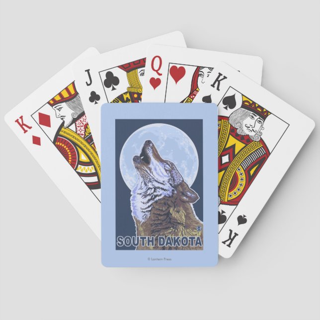 Baraja De Cartas Lobo gris HowlingSouth Dakota (Reverso)
