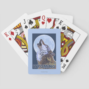 Baraja De Cartas Lobo gris HowlingWyoming