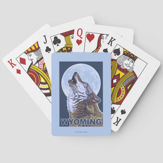 Baraja De Cartas Lobo gris HowlingWyoming (Reverso)