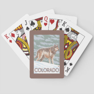 Baraja De Cartas Lobo gris StandingColorado