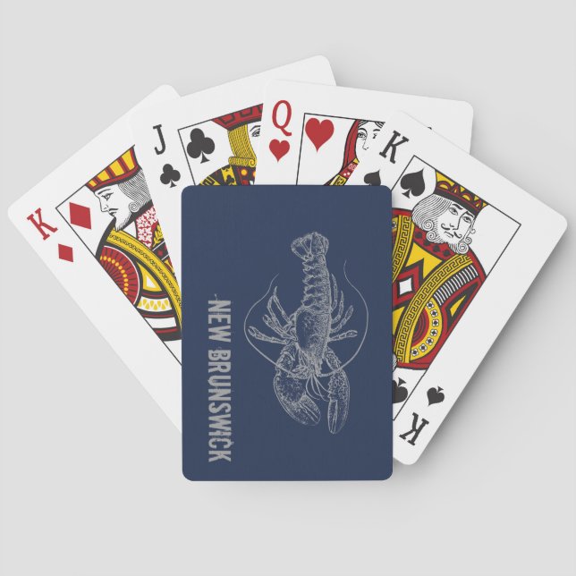 Baraja De Cartas Lobster de Nueva Brunswick (Reverso)