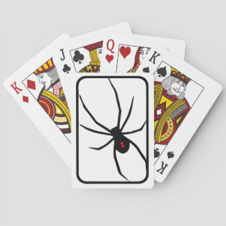 Baraja De Cartas Logo de la araña de la viuda negra Jugando tarjeta