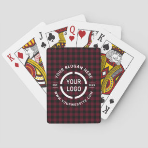 Baraja De Cartas Logo de Masala gingham personalizado promocional