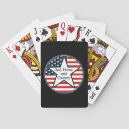 Baraja De Cartas Logo de patriotismo de EEUU Dios Hogar País bander