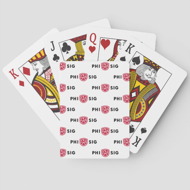 Baraja De Cartas Logo de Phi Sigma Kappa (Reverso)