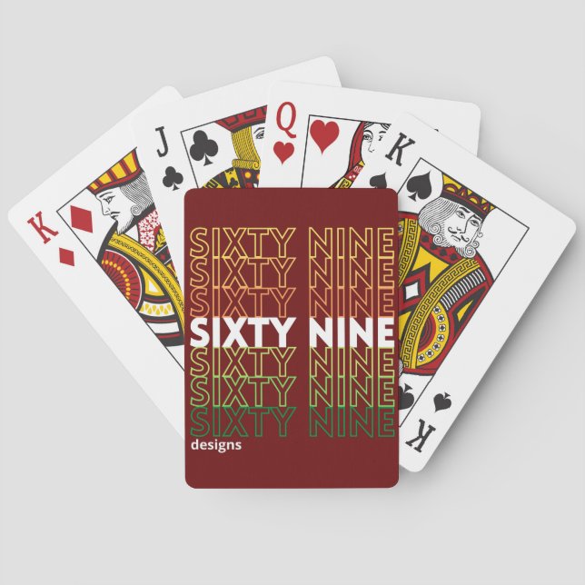 Baraja De Cartas Logo de "SIXTYNINE DISIGNS" (Reverso)