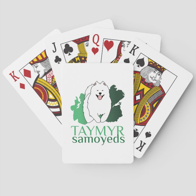 Baraja De Cartas Logo de Taymyr Samoyeds (Reverso)