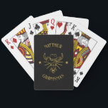 Baraja De Cartas Logo del Cowboy Bull Skull Western Groomsmen negro<br><div class="desc">Regalos personalizados para padrinos con temática de vaquero occidental. Decorada con gorra de vaquero con letra occidental vintage. El texto y el color son editables utilizando la herramienta de diseño para que se ajuste a su ocasión. Obtén este regalo de personalizar para boda, despedida de soltero, fiesta de compromiso o...</div>