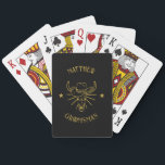 Baraja De Cartas Logo del Cowboy Bull Skull Western Groomsmen negro<br><div class="desc">Regalos personalizados para padrinos con temática de vaquero occidental. Decorada con gorra de vaquero con letra occidental vintage. El texto y el color son editables utilizando la herramienta de diseño para que se ajuste a su ocasión. Obtén este regalo de personalizar para boda, despedida de soltero, fiesta de compromiso o...</div>