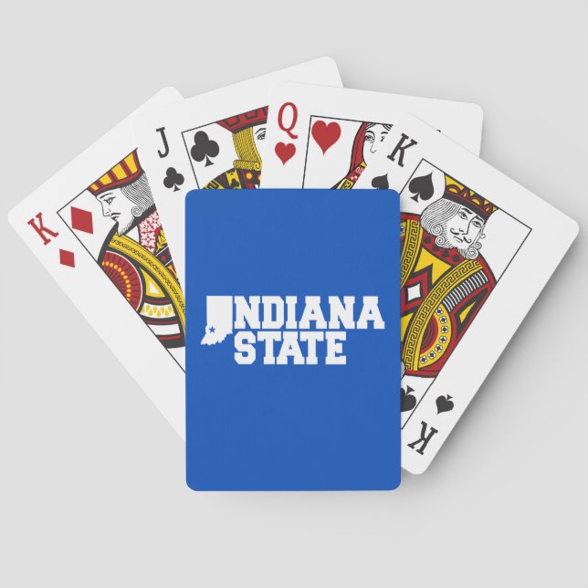 Baraja De Cartas Logo del estado de Indiana (Reverso)