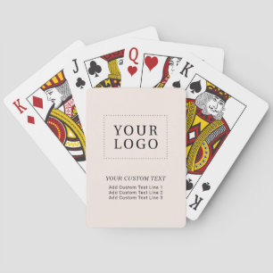 Baraja De Cartas Logotipo Comercial Personalizado de Marca Rosa Pro