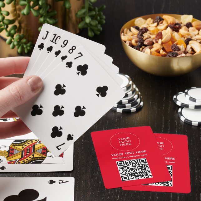 Baraja De Cartas Logotipo de código de barras Personalizado QR (In Situ)