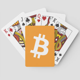 Baraja De Cartas Logotipo de criptografía de Bitcoin